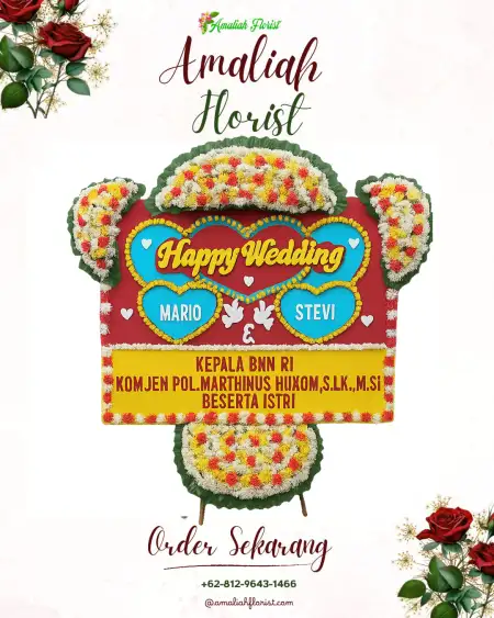 Papan Bunga Pernikahan Way Areng